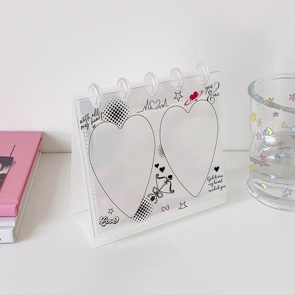 Transparent Flip Up Photocard Holder Cat Dog Photo Album Durable Card Display Rack  Birthday Gift