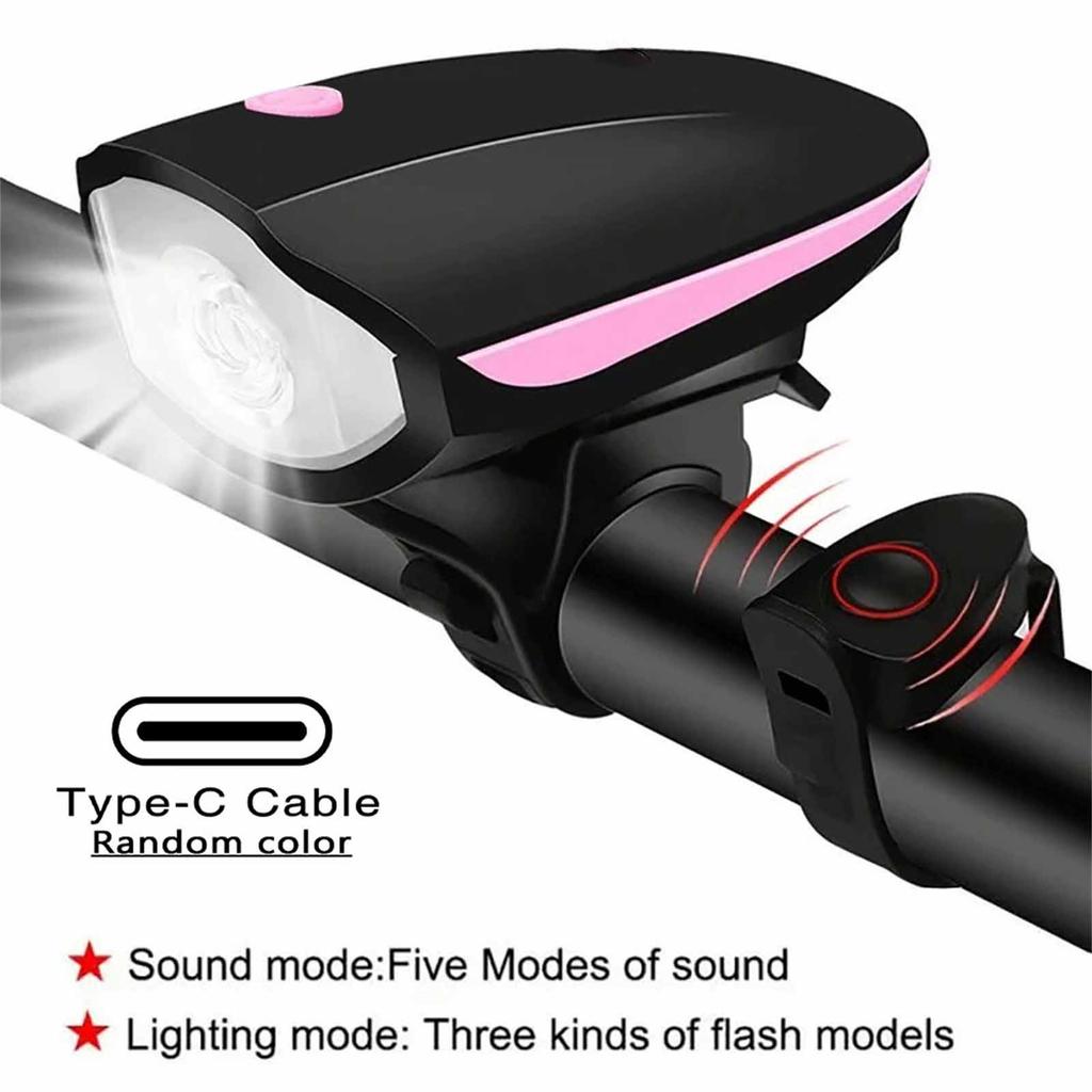 Multi-Functional Bike Horn & Headlight – LED Running Light for Mountain, Road Bikes, Cycling Safety Equipment