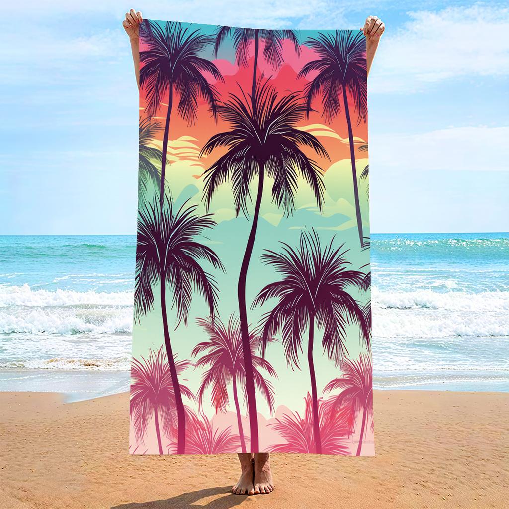 New, Double-sided Velvet Beach Towel Quick-drying Sports Towel Printed Bath Towel