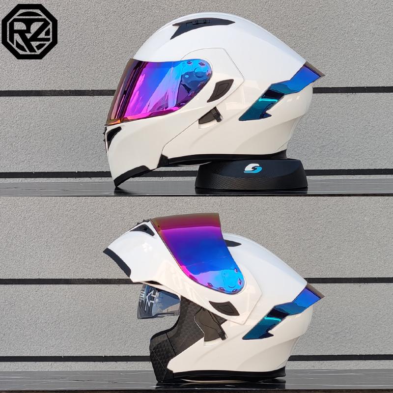 Motorradhelme Doppelvisier Modularer Klapphelm DOT-geprüft Integralhelm Motorrad-Rennhelm Klapphelm für Motorrad