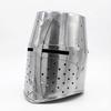 Handgefertigter Mittelalterlicher Ritter Großhelm Kreuzritter Templer Rüstung Polierter Stahlhelm für Cosplay, LARP und Heimdekoration