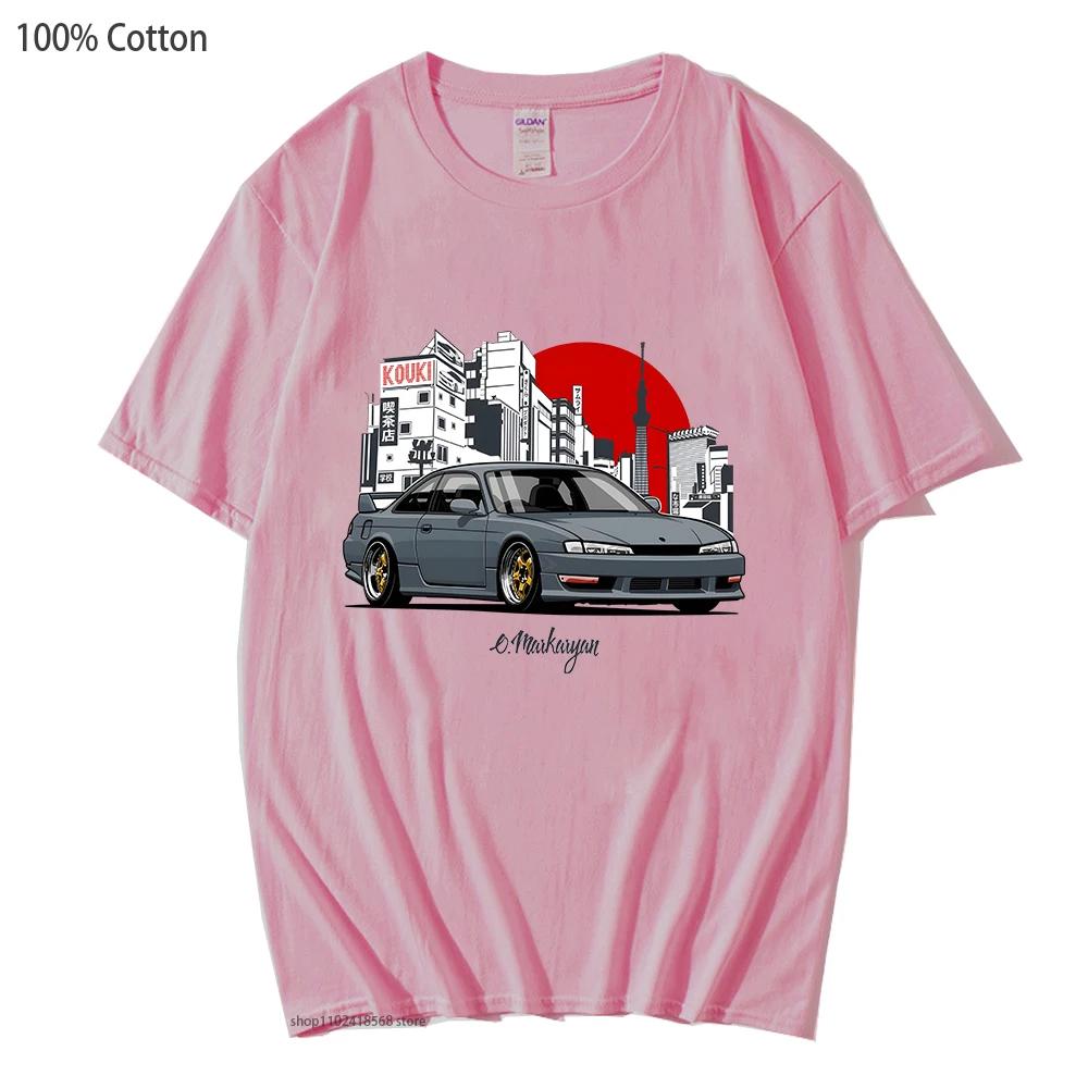 Anime Initial D JDM Automobile T-Shirts Racing Car Mazda RX7 Tshirts Men Tees Women Tops Fashion Streetwear Cotton T Shirt