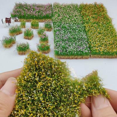 Multicolor Hand Torn Flower Clusters Height 10mm/16mm Building Models Artificial Flower Cluster DIY Accessories Sand Table