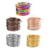 Colorful Stacking Bangles Set Alloy Slim Cuff Bracelets Stackable Wristlet For Women Casual Chic Everyday Style