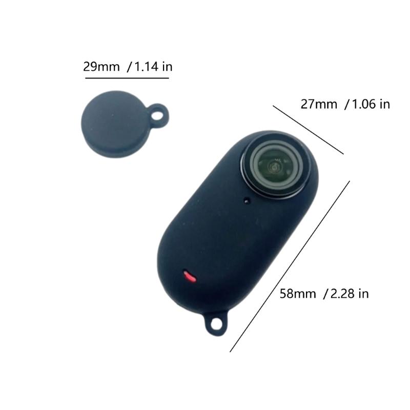 Flexible Silicone Protective Case For 360 GO3 Action Camera Includes Lens Cap And Slip Proof Lanyard Full Set For Outdoor