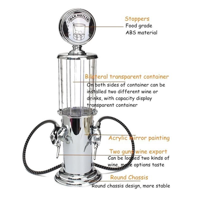 Wein-Tankstelle Cocktail-Spender Getränke Barkeeper Bier-Maschine Doppelpumpen Spirituosen-Spender