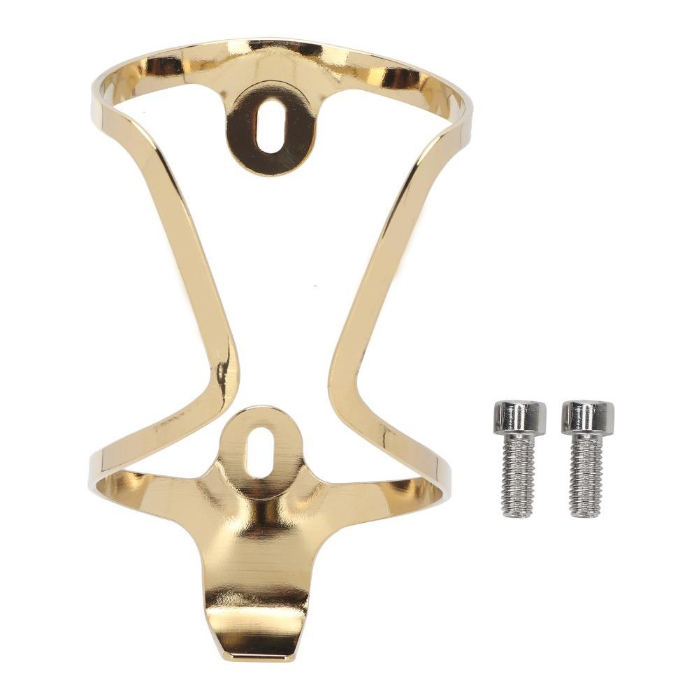 Aluminum Alloy Bike Water Bottle Holder Electroplating With Screw Drink Water Bottle Rack Gold Lightweight Bike Cup Holder