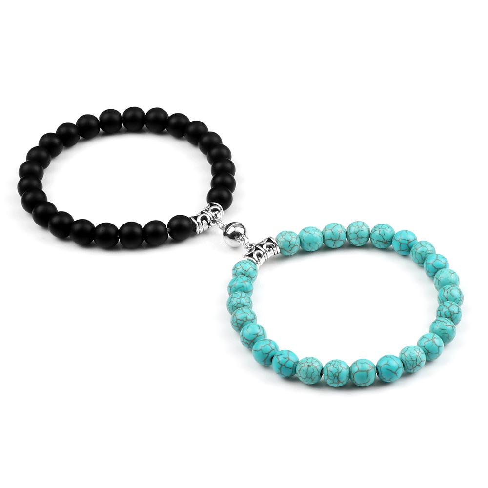 Couple's Magnetic Buckle Beaded Bracelets - Valentine's Day Gift