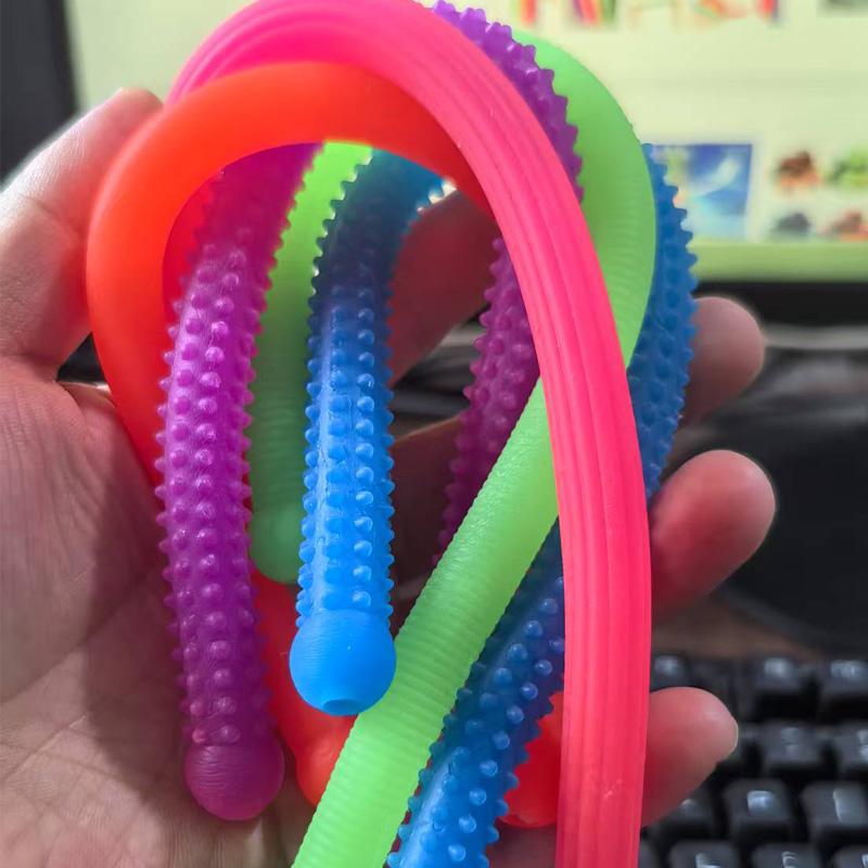 12 stk Teksturerte Fidget-nudler Elastiske snorer Sensoriske leker for barn Stresslindring Gaver Klasseromspremier Bursdagsfestgaver