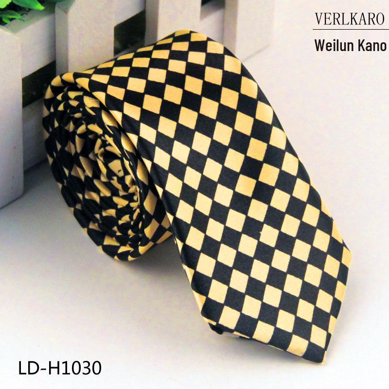 Multi-Color Student 5cm Narrow British Casual Polyester Silk Printed Tie