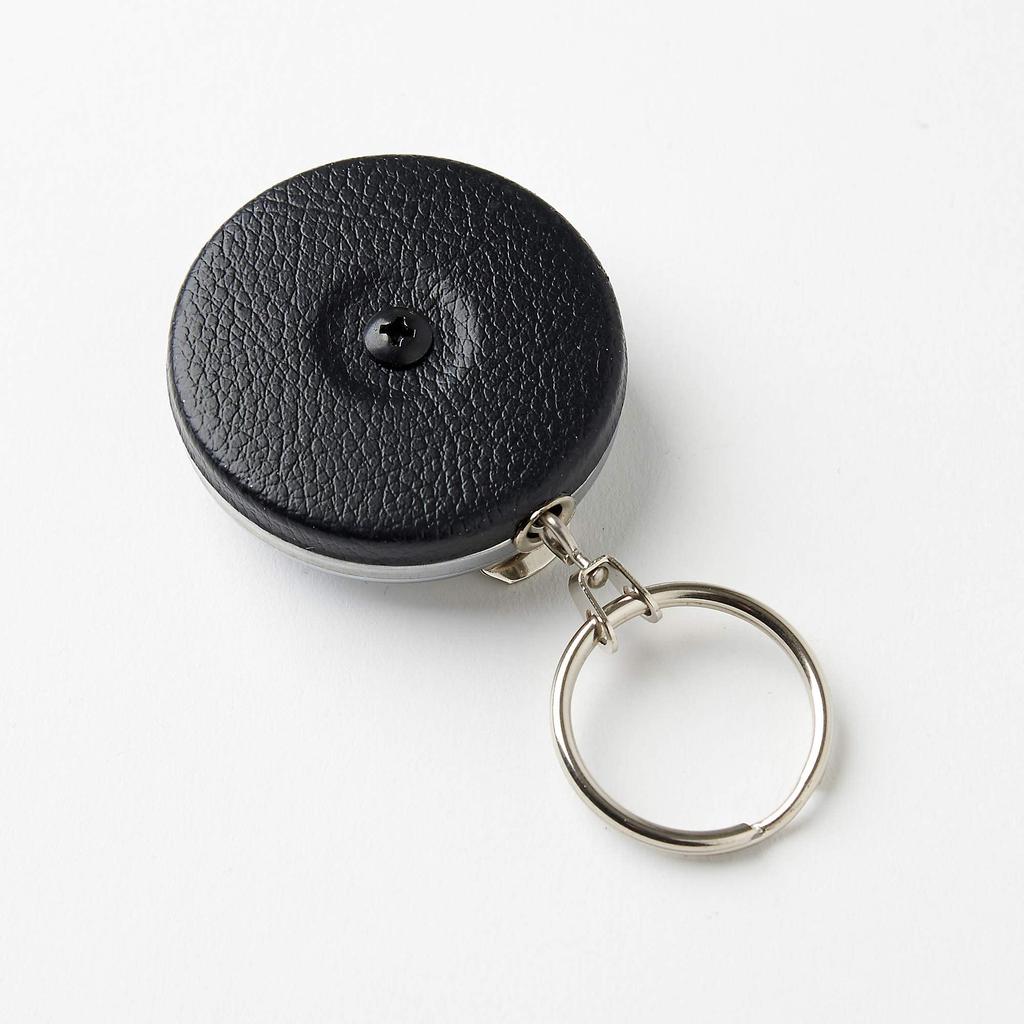 Key Reel Belt Clip with Stainless Steel 60cm KEYBAK KEY-BAK #5 Wire, [Authorized Dealer] (Black)