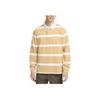 Nike Embroidered Logo Color-Block Striped Casual Long Sleeve Polo Shirt Men Tops Sesame-Brown FN3123-252