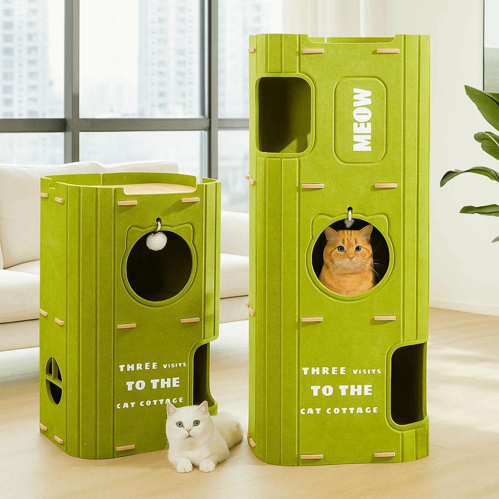 Tree Hole Cat Castle House All-in-one Cat Bed Fun Cat House Cat Sleeping/scratching