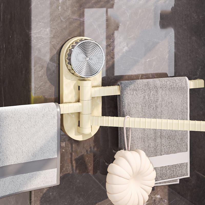 New Suction Cup Towel Rack, Internet Famous No Drilling Wall Mounted Rotating Storage Rack, Bathroom Towel Pole Multi Pole Storage Rack