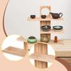 Desktop Display Shelf Space Saving Rustic Elegant Shelves Delicate Wood Floating Shelves for Small Plants Coffee Mug Rack Holder