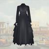 Victorian Medieval Halloween Renaissance Princess Dress Cosplay Costume Black