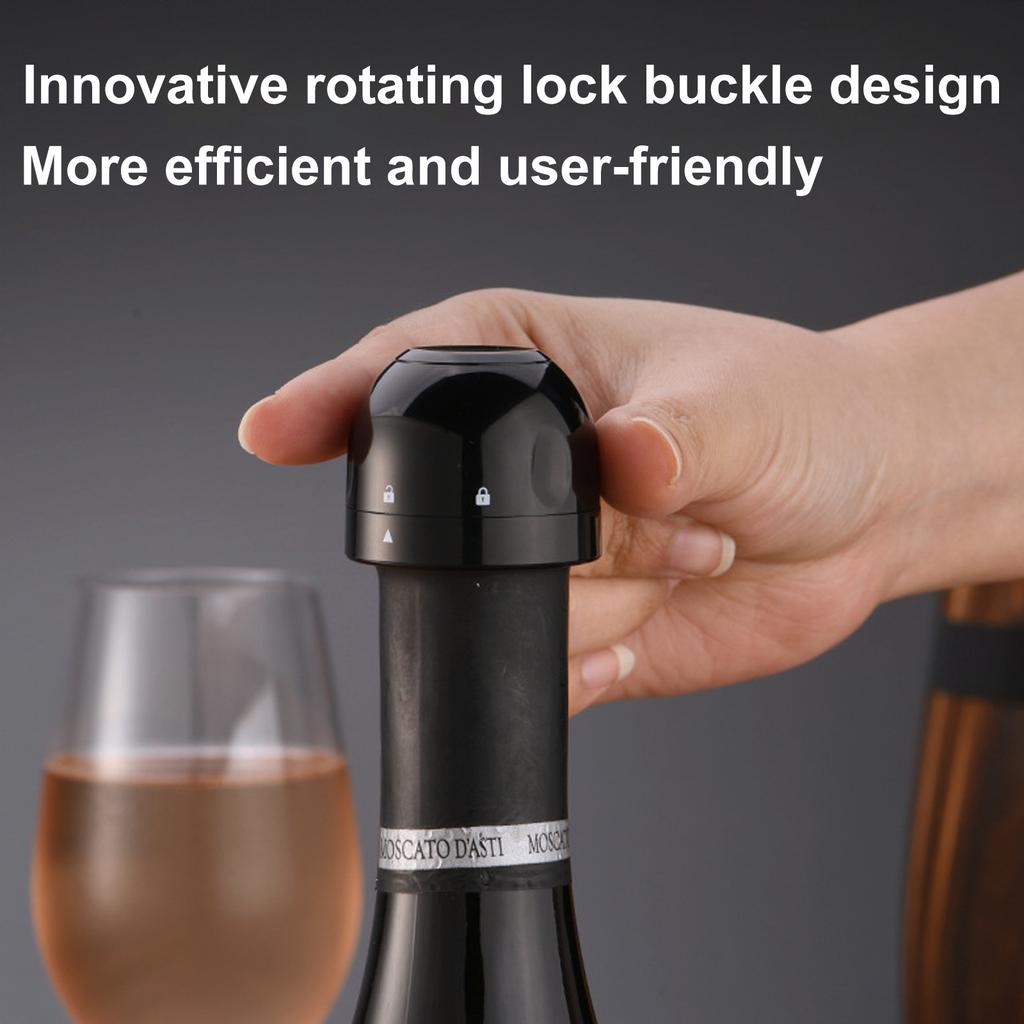 Augenblick Champagne Bottle Stopper, Silicone Vacuum Bottle Stopper For Wine Prosecco Champagne Sparkling