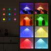 RGB LED Cabinet Light Magnetic Rechargeable Spotlight Remote Control Dimmable Wardrobe Display Case Lamp Type-C Charging