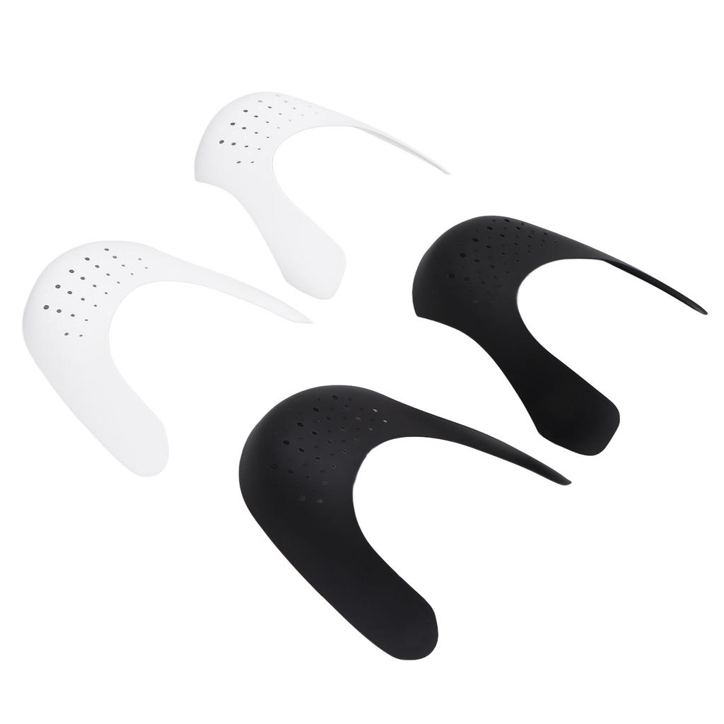 4 Pairs Shoe Inserts Guard Cuttable Reduce Crease Sneaker Shoes Protector Shaper White Black