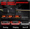 60" Triple Row LED Tailgate Light Bar with Amber Turn Signal/Double Flash, Red Brake/Running, White Reverse Lights - Weatherproof