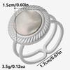 Exquisite White Shell Ring Silver Color Finger Jewelry Stainless Steel Rings For Women Men Accessories Beach Anillos Mujer Gift