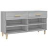 Shoe Cabinet Grey Sonoma 102 X 35 X 55 Cm Particleboard