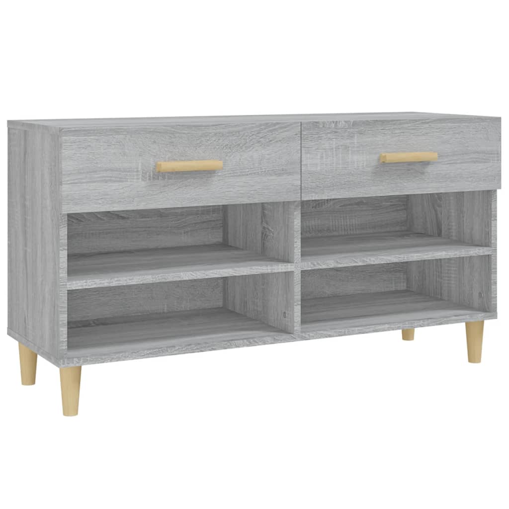 Shoe Cabinet Grey Sonoma 102 X 35 X 55 Cm Particleboard