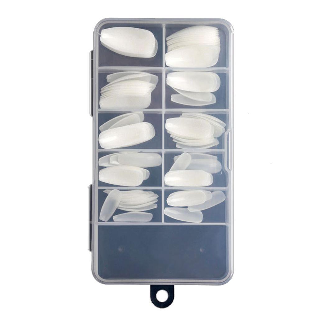 

100pcs Artificial ABS Fingernail Removable Manicure Tip Storable DIY Full Cover Kit