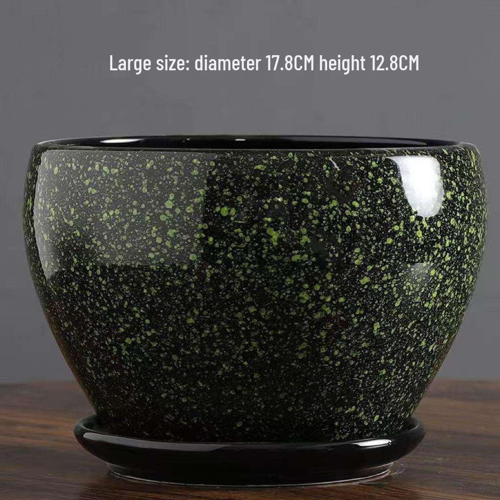 

Великий керамічний горщик для квітів з піддоном для тюльпанів, потосу та сукулентів