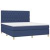 Maison Exclusive - Sommier à lattes de lit et matelas et LED Bleu 160x200 cm Tissu
