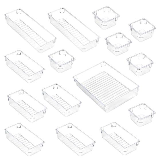 

15 шт./компл. офисный стол с защитой от царапин, органайзер для ящиков, косметический шкаф, ящик для хранения 15pcs