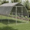 Vidaxl Coop With Roof 2.5X4X2.25 M Galvanized Steel