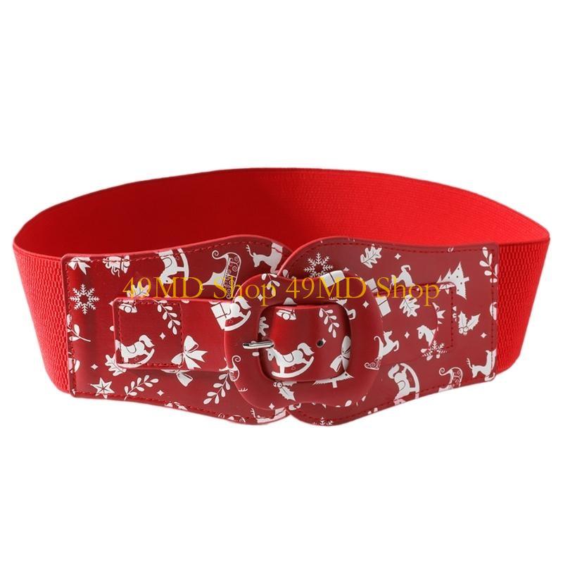 49MD Waist Belt Festive Cool Punk Belt Christmas Cowgirl Modern Stylish Belt
