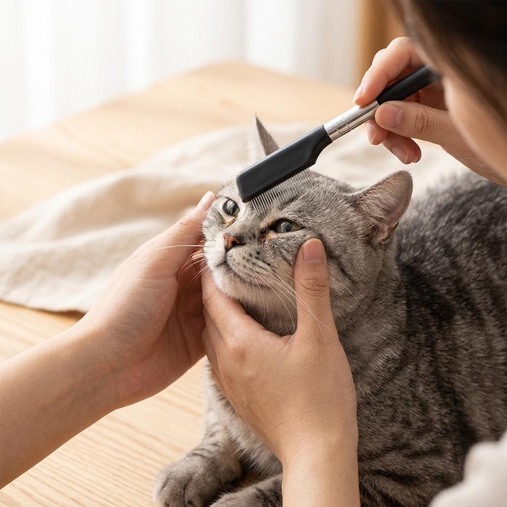Pet Facial Comb for Dogs and Cats with Fine Teeth Design for Eye and Mouth Hair Cleaning