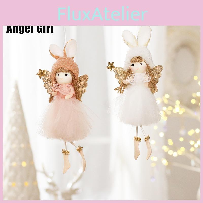 75in Christmas Angel Girl Plush Doll Pendant Xmas Tree Party Hanging Decoration