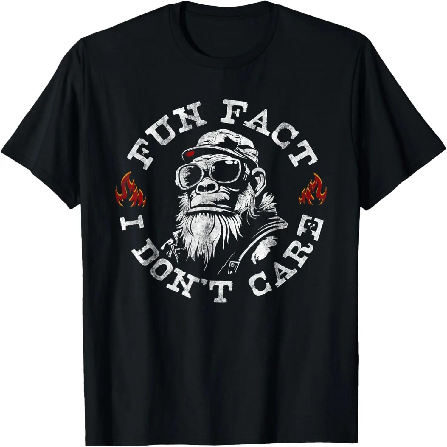 

Fun Fact I Don t Care Cool Grandpa Swag Gorillas T-Shirt XXXXXL чорний