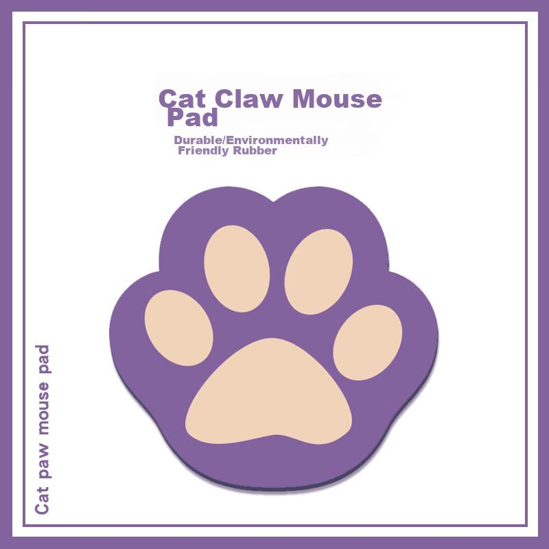 Mouse Pad, Office Mouse Pad, Cat Paw Mouse Pad, Creative Cartoon Design, Non-Slip Bottom, Washable, Portable Laptop Mouse Pad, Cat Paw Series, Brow