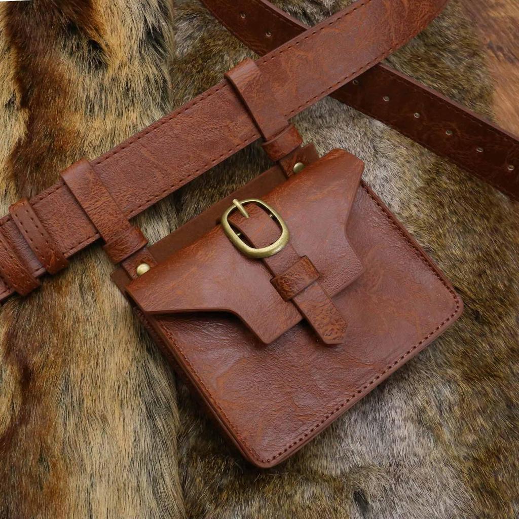 Medieval Knight Belt Pouch Pirate Cosplay for Role Play Holiday Women Men