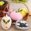 Yousheng Easter Egg Hanging Ornament DIY Crochet Easter Egg with Sunflower for Easter Basket Stuffer Holiday Party Tree Decor