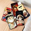 AD62 One Piece Luffy Black Case for iPhone 16 15 Plus 14 13 12 11 Pro 8 7 6S SE 5S X XR XS Max Realme C30 C33 C31 9I Huawei Y8P Y9 Sofe Cover
