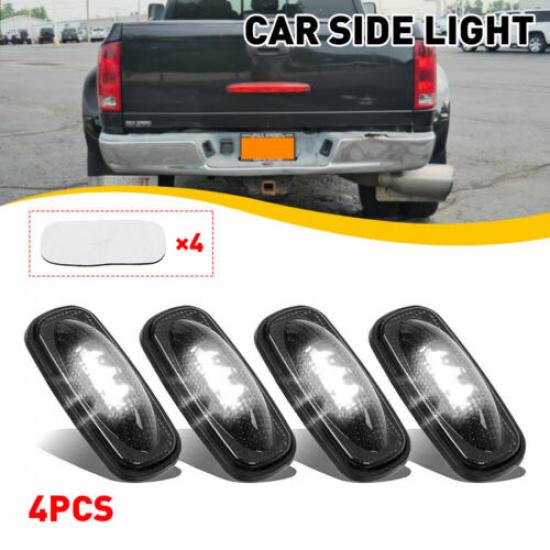 

White LED Dually Bed Side Marker Fender Lights For 2003-18 Dodge Ram 2500 3500