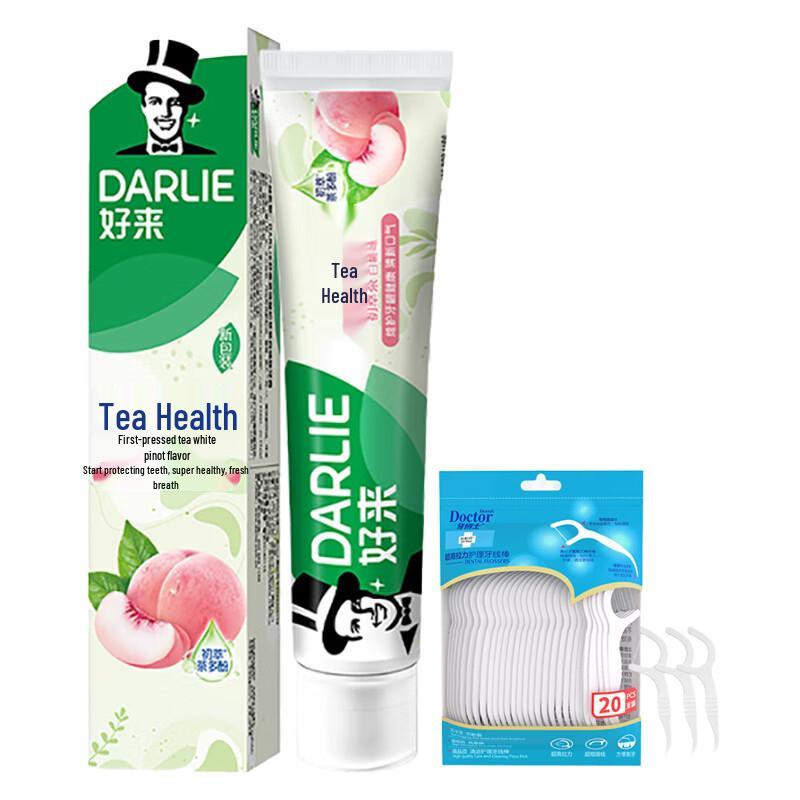 

Dr. Ya Dental Floss Sticks and Tea Jian White Peach Toothpaste Set