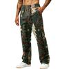 Men's Fashion Casual Loose Wide Leg Christmas Print Sweatpants with Pockets for Holiday