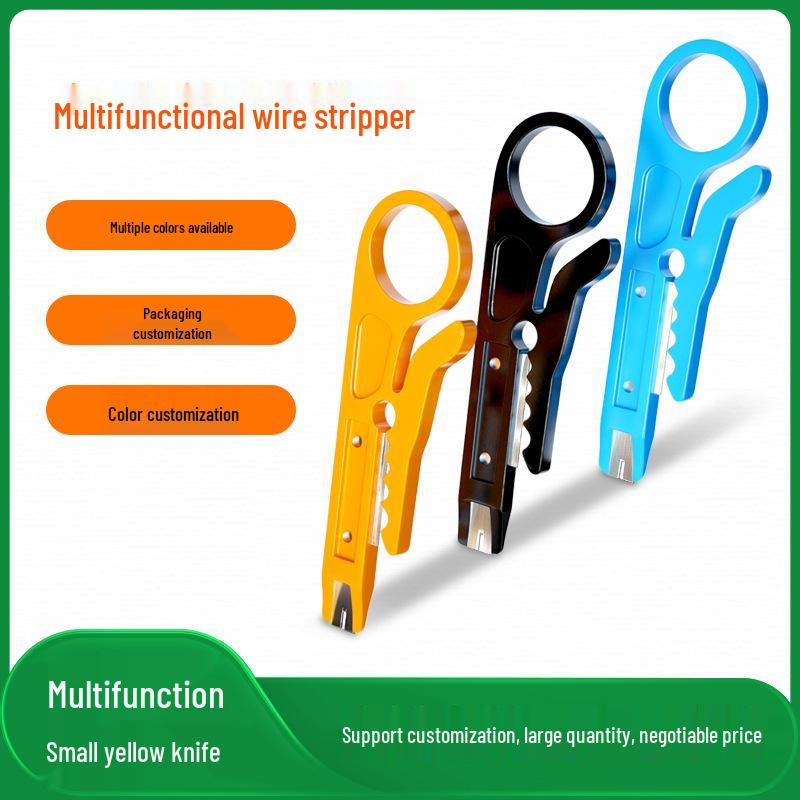Mini Yellow Multifunctional Wire Stripping Knife