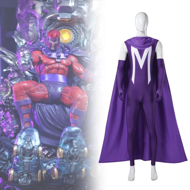 Premium Unisex Cosplay Bodysuit für Halloween Magneto Inspiriertes Superhelden Performance Kostüm