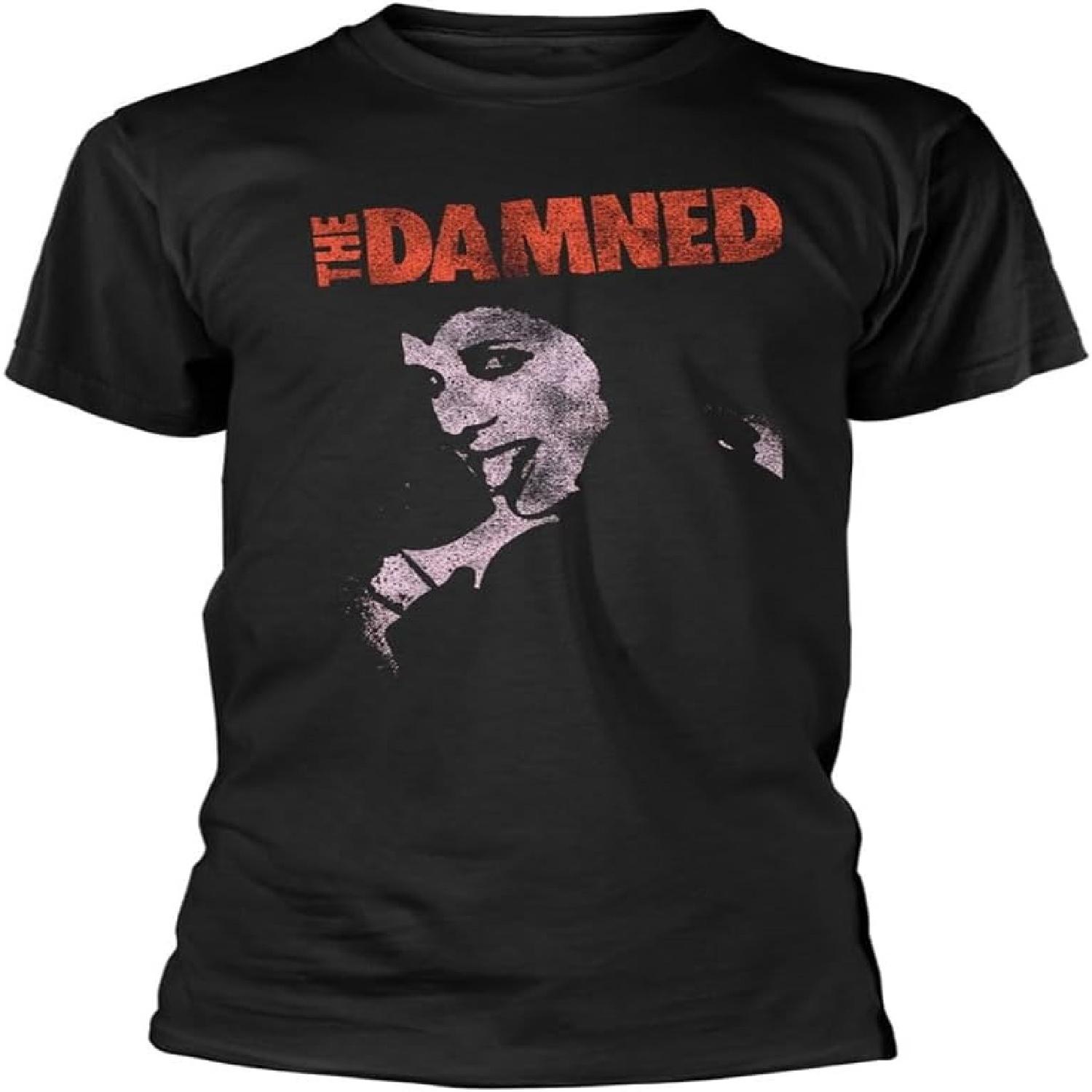 Plastichead The Damned The Devil Band Logo T Shirt, Black, XL S