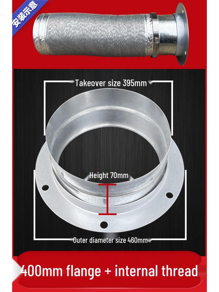 Galvanized Round Axial Fan Hose Connector: Smoke Exhaust Duct Flange Interface