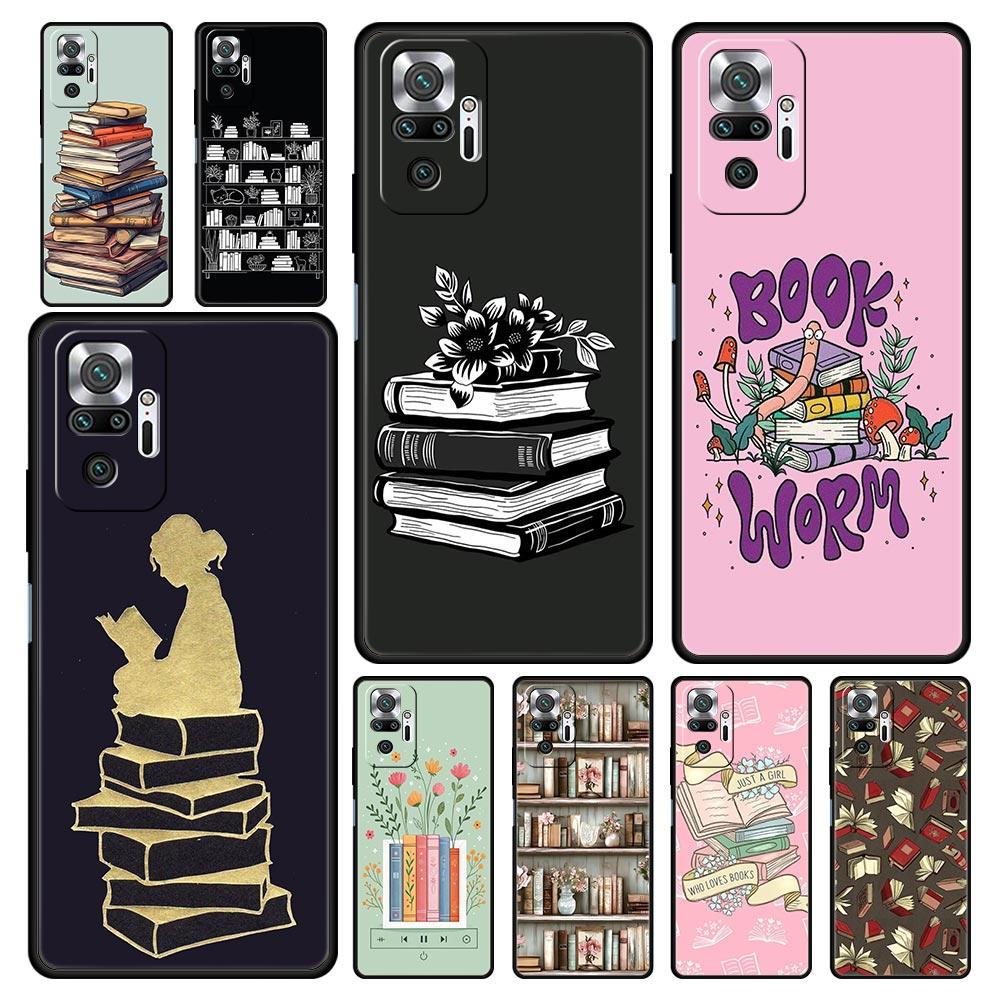 Funny Book Worms Phone Case For Xiaomi Redmi Note 14 13 12 Pro Plus 5G 9S 9 10 11 4G 14C 13C 12C 10C 9C 9A Soft Cover