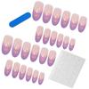 Lavender Simple Double French Wear Nail Art Finished Fake Nail Art Nail Art Patch Nail Art Patch Nail Patch