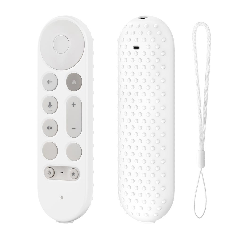 Silicone Remote Case with Lanyard Protective Controller Sleeve Skin Shockproof Remote Protective Case for Google TV Streamer 4K